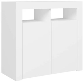 vidaXL Ντουλάπι με LED Λευκό 80 x 35 x 75 εκ.