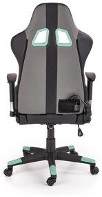 Καρέκλα gaming Houston 610, Μαύρο, Ανοιχτό πράσινο, Γκρι, 121x68x69cm, 23 kg, Με ρόδες, Με μπράτσα, Μηχανισμός καρέκλας: Κλίση | Epipla1.gr