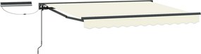 vidaXL Ηλεκτρικό Αναδιπλούμενο Σκίαστρο Κρεμ 2,5 x 2 m