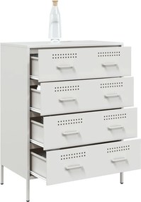 vidaXL Μπουφές Λευκός 68x39x89 εκ. από Ατσάλι