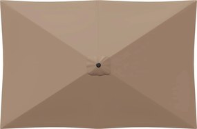 vidaXL Ομπρέλα Κήπου 200 x 300 cm Πολυεστέρας Ορθογώνιος Taupe