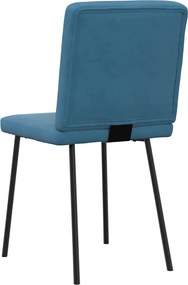 vidaXL Καρέκλες Τραπεζαρίας 6 τεμ. Μπλε Βελούδινες