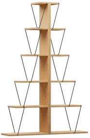 Βιβλιοθήκη mini Tars sonoma-μαύρο 130x22x146εκ 130x22x146 εκ.