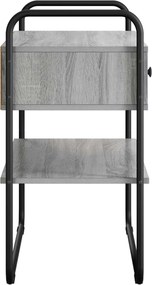 vidaXL Τραπέζι κονσόλας Γκρι Sonoma 80 x 40 x 75 εκ.