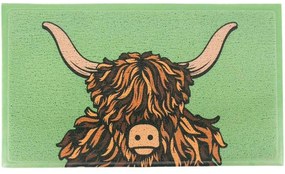 Πατάκι Εισόδου Green Highland Cow -AMDMW-HIGHLANDBROWN-7040 70x40cm Multi Artsy Mats 70x40