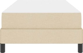 vidaXL Κρεβάτι με ελατήρια με στρώμα Κρεμ 100 x 200 cm ύφασμα