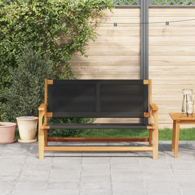 vidaXL Πάγκος Κήπου  Μαύρος 76x122x73 εκ. Μασίφ Ξύλο Ακακίας