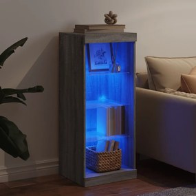 vidaXL Μπουφές με LED Γκρι Sonoma 41 x 37 x 100 εκ.