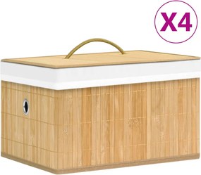 vidaXL Κουτιά Αποθήκευσης 4 τεμ. από Μπαμπού