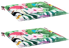 vidaXL Μαξιλάρια Καρέκλας 2 τεμ. Πολύχρωμα 50x50x4 εκ. Υφασμάτινα