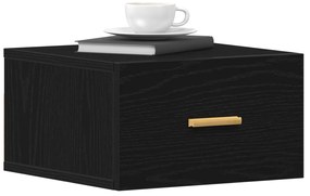 vidaXL Τοίχου Κομοδίνο Μαύρη Βελανιδιά 35x35x20 εκ