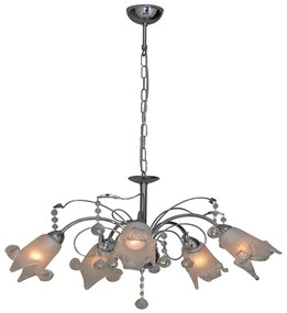 Φωτιστικό Οροφής 77-3364 1017-5P Memo Chrome Homelighting Metal, Glass