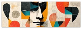 Πίνακας σε καμβά "Abstract Faces" Megapap ψηφιακής εκτύπωσης 150x50x3εκ.-GP033-0161