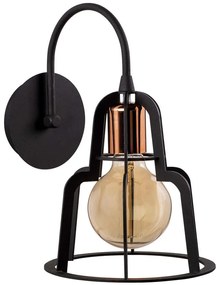 Φωτιστικό Τοίχου - Απλίκα Harran 525NOR3179 20x27x31cm 1xE27 40W Black-Bronze Opviq