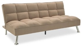 Καναπές-κρεβάτι Rebel pakoworld 3θέσιος με ύφασμα μπεζ-καφέ 189x92x82εκ - 035-000021