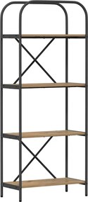 vidaXL Ράφι Βιβλίων 4 επιπέδων 60 x 30 x 146 εκ Επεξεργασμένο ξύλο
