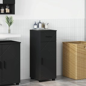 vidaXL Ντουλάπι Μπάνιου Μαύρο 30 x 35 x 80 εκ