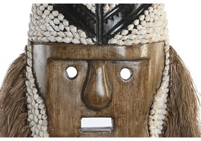 Διακοσμητική Φιγούρα DKD Home Decor Φυσικό Λευκό Κοχύλι Μάσκα (30 x 10 x 60 cm)
