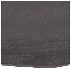 Πάγκος Μπάνιου Σκούρο Καφέ 60x60x(2-4) εκ. Επεξεργ. Μασίφ Ξύλο - Γκρι