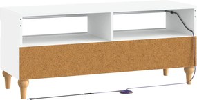 vidaXL Ντουλάπα LED Τηλεόρασης Λευκό Επεξεργασμένο Ξύλο