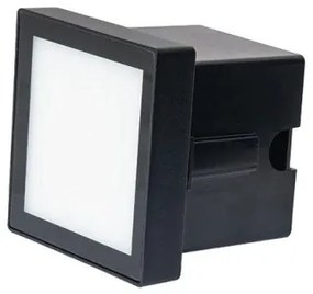 Φωτιστικό Τοίχου Χωνευτό LED 4W IP65 3000K Μαύρο E248 Zambelis-E248-Μαύρο E248