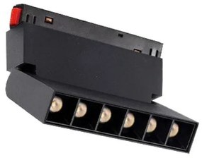 ΣΠΟΤ ΜΑΓΝΗΤΙΚΗΣ ΡΑΓΑΣ LED 6W 24° 4000Κ CX20-DQ01 ΜΑΥΡΟ Eurolamp 145-59932