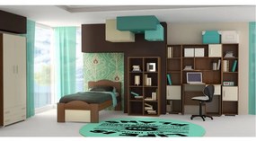 Intrahome Παιδικό δωμάτιο "ΚΥΜΑ" σετ 7 τμχ σε χρώμα εκρού-καρυδί Intrahomesa-00652422