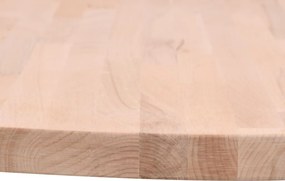 vidaXL Επιφάνεια Τραπεζιού Στρογγυλή Ø80x4 εκ. Μασίφ Ξύλο Οξιάς