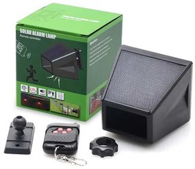 LED λάμπα &amp; συναγερμός με ηλιακό πάνελ και χειριστήριο