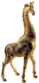 Διακοσμητική Καμηλοπάρδαλη Giraffe 565TNL1197 20x8x45cm Gold Aberto Design Πολυέστερ