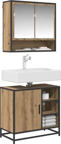 vidaXL Σετ Επίπλων Μπάνιου 2 τεμ. Artisan Oak Επεξεργασμένο Ξύλο