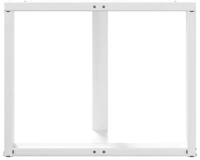 vidaXL Πόδια Τραπεζαρίας σε Σχήμα Τ, 2 τεμ. Λευκά 100x35x(72-73) εκ. Ατσάλι