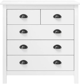 vidaXL Μπουφές Hill Λευκός 79x40x80 εκ. από Μασίφ Ξύλο Πεύκου