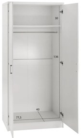 ΝΤΟΥΛΑΠΑ 2ΦΥΛΛΗ JENNA ΛΕΥΚΗ HM368.05 80x43x181 εκ.