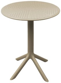 Τραπέζι Merkon pakoworld pp σε cappucino απόχρωση Φ60x75εκ