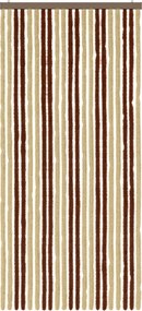 vidaXL Κουρτίνα εντόμων Chenille Καφέ και μπεζ 90 x 200 cm 100% PP