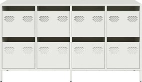 vidaXL Sideboard Λευκό 135x39x73,5 cm Ατσάλι ψυχρής έλασης