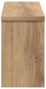 vidaXL Τοίχου Κρεμάστρα με ράφι Επιτοίχιο artisan δρυς 50 x 16 x 26 εκ