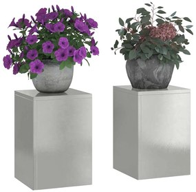 vidaXL Στήριξη φυτών 2 pcs Ασημί 24 x 24 x 35 εκ. Ανοξείδωτο ατσάλι