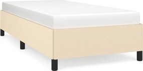 vidaXL Πλαίσιο κρεβατιού χωρίς στρώμα Κρέμα 80x200 cm Ύφασμα