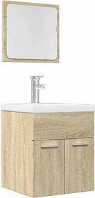 vidaXL Σετ Επίπλων Μπάνιου 2 Τεμαχίων Sonoma Δρυς Επεξεργασμένο Ξύλο