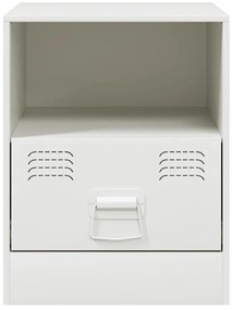 vidaXL Κομοδίνα 2 τεμ. Λευκό 34,5 x 39 x 44 εκ. από Χάλυβα