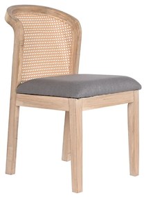 Καρέκλα Τραπεζαρίας DKD Home Decor Έλατο πολυεστέρας Σκούρο γκρίζο (46 x 61 x 86 cm)