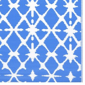Χαλί Εξωτερικού Χώρου Μπλε/Λευκό 160 x 230 εκ. Πολυπροπυλένιο - Μπλε