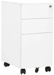 vidaXL Αρχειοθήκη Φορητή Λευκή 30 x 45 x 59 εκ. Ατσάλινη