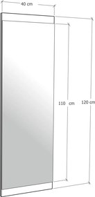Καθρέπτης Καρυδί CLEDROR 120x2.2x40