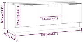 ΈΠΙΠΛΟ ΤΗΛΕΟΡΑΣΗΣ ΓΚΡΙ ΣΚΥΡΟΔΕΜΑΤΟΣ 102X35X36,5 ΕΚ. ΕΠΕΞ. ΞΥΛΟ 811362