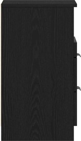 vidaXL Κομοδίνο Μαύρη Δρυς 40 x 36 x 65 cm Επεξεργασμένο Ξύλο