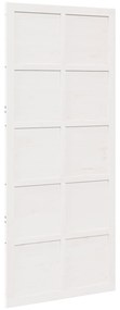 vidaXL Πόρτα αχυρώνα Λευκό 100 x 210 cm Μασίφ ξύλο πεύκου