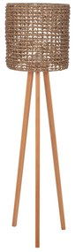 Επιδαπέδιο Φωτιστικό Rubberwood-Rattan-Seagrass Σε Φυσικό Φ36x149,5Υεκ.